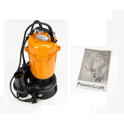 Насос Дренажно-Фекальний занурювальний 1300 Вт Powercraft WQD 1300f з подрібнювачем та поплавком