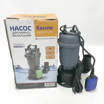 НАСОС ФЕКАЛЬНИЙ KENLE WQD Р-233 2,6КВТ (З ПОПЛАВКОМ) НАСОС ФЕКАЛЬНИЙ KENLE WQD Р-233 2,6КВТ (З ПОПЛАВКОМ)