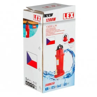 Насос дренажний LEX LXQDX25F для брудної води 1200 Вт