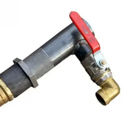 Байпас сталевий для опалення коротка база 1 1 1/2" (40 мм) з краном