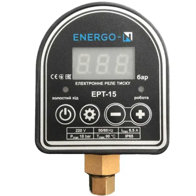 Електронна автоматика для водяного насосу ENERGO-N EPT-15 реле захисту від сухого ходу прес-контроль