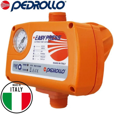 Автоматичні регулювальники тиску Pedrollo EASYPRESS 2М 2.2 BAR електронне реле Італія прес-контроль