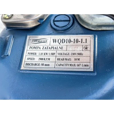Насос фекальний з подрібнювачем Forwater WQD 1.1 кВт для каналізації та дренажу для вигрібних ям