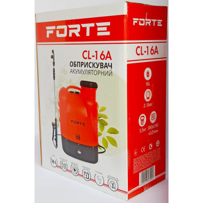 Акумуляторний обприскувач садовий 16 л електричний, садові оприскувачі FORTE CL-16А