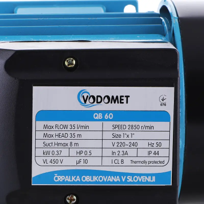 Насос поверхневий VODOMET QB60 вихровий побутовий Насос поверхневий VODOMET QB60 вихровий побутовий