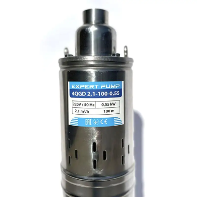 Глибинний занурювальний насос шнековий для свердловин Expert Pump 4QGD 2.1-100-0.55 кВт