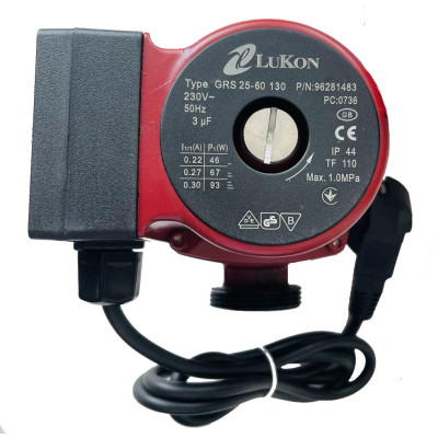 Насос циркуляційний LuKon GRS 25/60-130 для систем опалення коротка база, з гайками Насос циркуляційний LuKon GRS 25/60-130 для систем опалення коротка база, з гайками