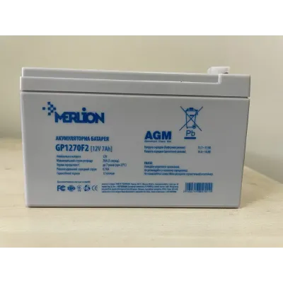 Акумуляторна батарея UPS MERLION AGM GP1270F2 12 V 7 Ah