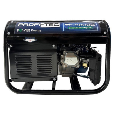 Портативний однофазний генератор на бензині PROFI-TEC PE3800G з ручним стартом